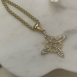18K Gold Filled Wheat Chain with Knot Pendant